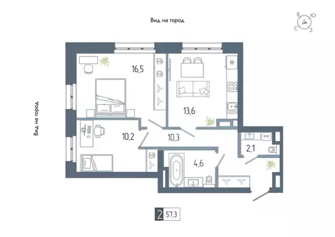 2-к кв. Башкортостан, Уфа Глумилино жилрайон, Аурум жилой комплекс ...