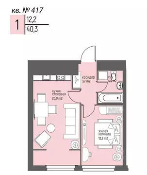 1-к кв. Нижегородская область, Нижний Новгород Спортивный мкр, ...