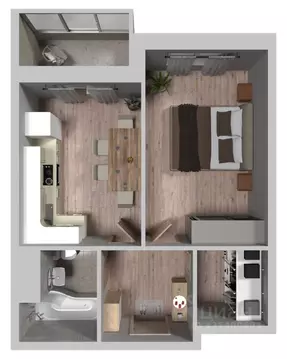 1-к кв. Московская область, Пушкинский городской округ, с. Тарасовка, ...