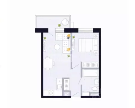 1-к кв. Татарстан, Казань Стадионная ул., 1 (38.0 м)