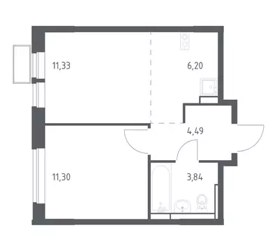 1-комнатная квартира: Ленинский городской округ, ЖК Новое Видное, 13.2 ...