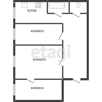 3-комнатная квартира: Златоуст, улица Карла Маркса, 47 (71.6 м)