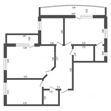 3-к кв. Амурская область, Благовещенск Зейская ул., 222 (96.7 м)