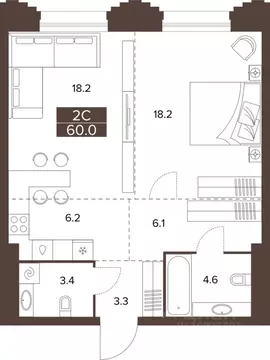 2-к кв. Алтайский край, Барнаул Социалистический просп., 97 (60.0 м)