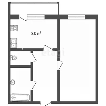 1-к кв. Тамбовская область, Тамбов Советская ул., 190Ак1 (43.5 м)