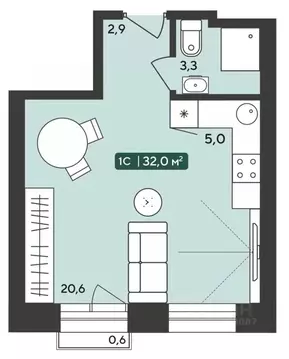 1-к кв. Новосибирская область, Мошковский район, пос. Октябрьский ...