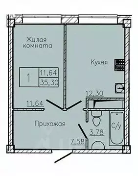1-к кв. Ставропольский край, Пятигорск  (35.3 м)