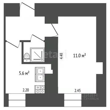 1-к кв. Калужская область, Калуга ул. Баумана, 34 (20.1 м)
