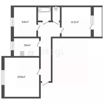 2-к кв. Брянская область, Брянск Московский мкр,  (83.8 м)