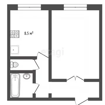 1-к кв. Алтайский край, Барнаул пер. Ядринцева, 72 (33.7 м)
