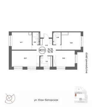 3-к кв. Иркутская область, Иркутск Макс жилой комплекс (94.78 м)