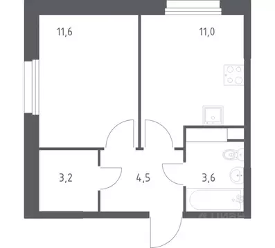 1-к кв. Москва Сосенское поселение, просп. Куприна, 40к9 (33.2 м)