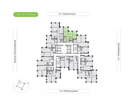 2-к кв. Пермский край, Пермь ул. Механошина, 16 (63.9 м)