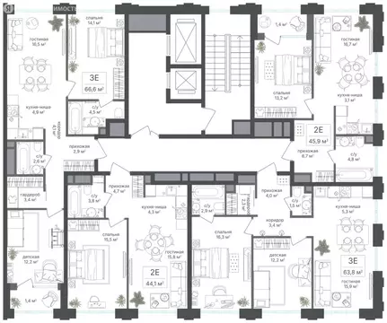 2-комнатная квартира: Москва, САО, Головинский район, жилой комплекс ...