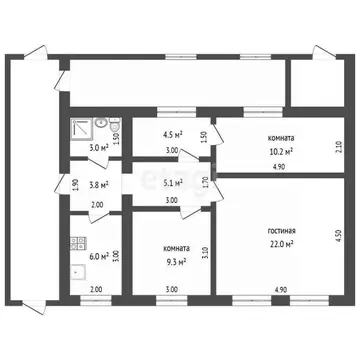 Таунхаус в Мордовия, с. Теньгушево ул. Полевая, 16 (70 м)