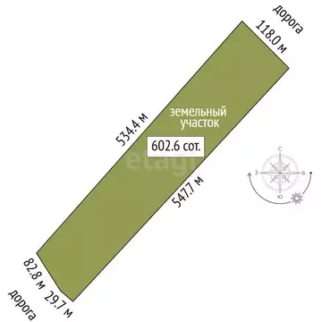 Участок в Тюменский муниципальный округ, деревня Насекина (602.64 м)