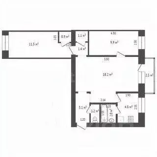 3-к кв. Башкортостан, Стерлитамак просп. Ленина, 75 (54.1 м)