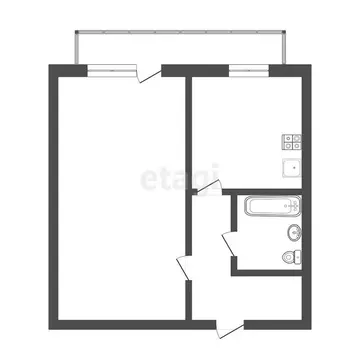 1-комнатная квартира: Томск, улица Интернационалистов, 36 (29.4 м)