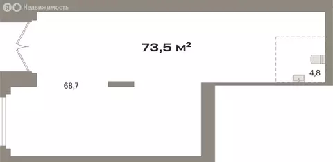 Помещение свободного назначения (73.5 м)
