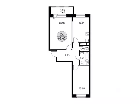 2-к кв. Московская область, Щелково ул. Механизаторов, 1Б (62.42 м)