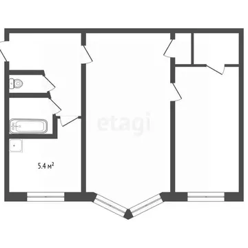2-к кв. Челябинская область, Озерск Ленинградская ул., 11 (43.1 м)