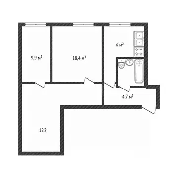 3-к кв. Брянская область, Брянск просп. Ленина, 2 (57.0 м)