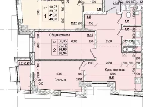 2-к кв. Саха (Якутия), Якутск ул. Чкалова (66.69 м)