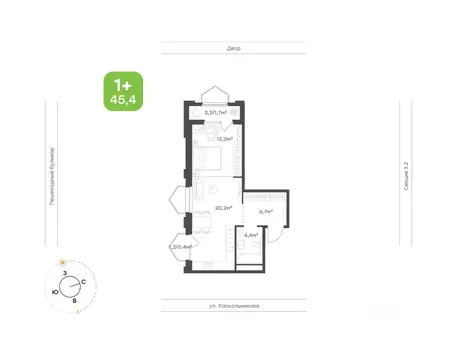 1-к кв. Татарстан, Набережные Челны Премьер-квартал жилой комплекс ...