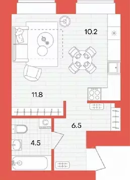 1-к кв. Пензенская область, Пензенский район, Мичуринский сельсовет, ...