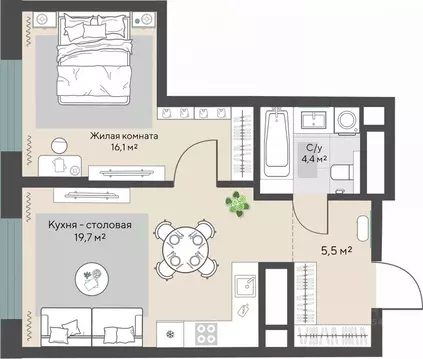 1-к кв. Свердловская область, Екатеринбург Эльмаш жилрайон, Изумрудный ...