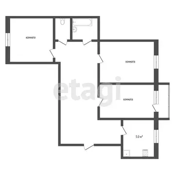 3-комнатная квартира: Ярославль, улица Северная Подстанция, 2 (58.6 м)