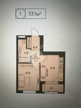 1-к кв. Пермский край, Пермь Трамвайная ул., 27 (33.1 м)