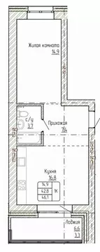 1-к кв. Алтайский край, Новоалтайск ул. Титова, 6 (46.1 м)