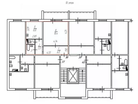 1-к кв. Челябинская область, Челябинск ул. Крылова, 4 (40.5 м)