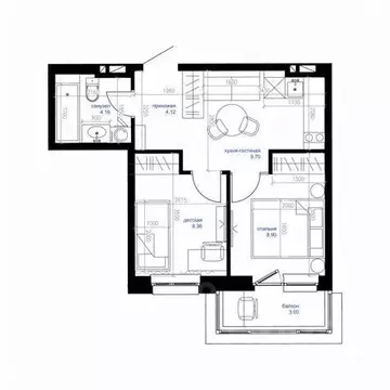 1-к кв. Приморский край, Владивосток Сердце квартала жилой комплекс ...