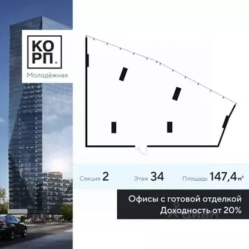 Офис в Москва Ярцевская ул., 21с2 (147 м)