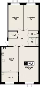3-к кв. Ставропольский край, Кисловодск Моя Легенда жилой комплекс ...