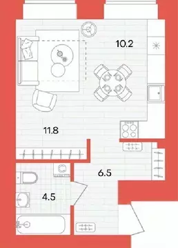 1-к кв. Пензенская область, Пензенский район, Мичуринский сельсовет, ...