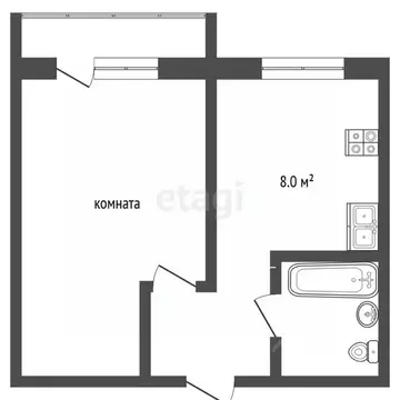 1-к кв. Владимирская область, Муром Ленинградская ул., 40 (31.0 м)