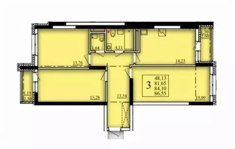 3-к кв. Башкортостан, Уфа Затон-Восточный жилрайон, Паруса жилой ...