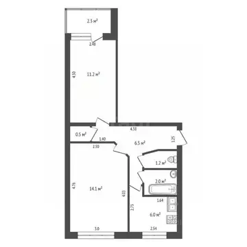 2-к кв. Ростовская область, Ростов-на-Дону Западный мкр, просп. ...