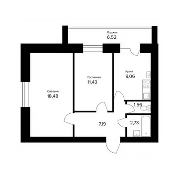 2-к кв. Ярославская область, Ярославль пос. Норское, Норские ...