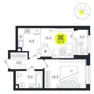 2-к кв. Свердловская область, Екатеринбург Южная Ботаника жилрайон, ...