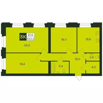 3-к кв. Чувашия, Чебоксары просп. Чебоксарский, 49к4 (100.5 м)