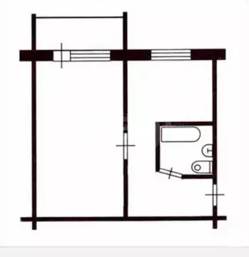 1-комнатная квартира: Болохово, Болохово, Первомайская улица, 2 (32 м)