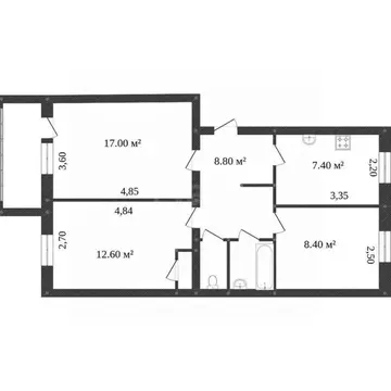 3-к кв. Белгородская область, Белгород ул. Костюкова, 10 (62.0 м)