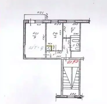 2-к кв. Хакасия, Черногорск ул. Дзержинского, 8 (42.2 м)