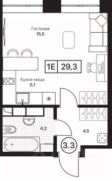 Студия Московская область, Пушкино Пушкино Град жилой комплекс, к2 ...