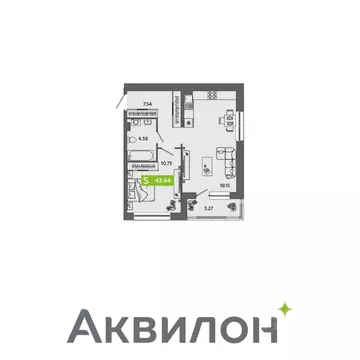 1-к кв. Архангельская область, Северодвинск Аквилон Севен жилой ...