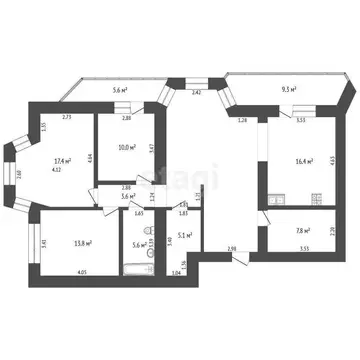 4-комнатная квартира: Тюмень, улица Мельникайте, 94к1 (113.4 м)